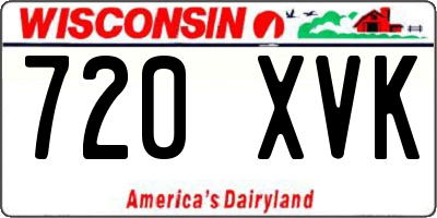 WI license plate 720XVK