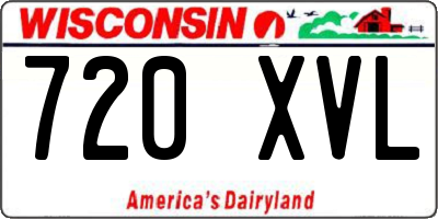 WI license plate 720XVL