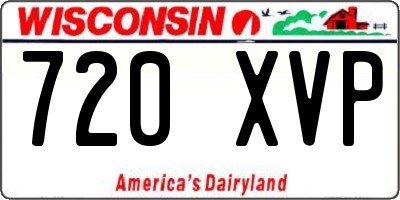 WI license plate 720XVP