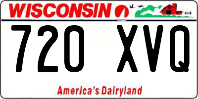 WI license plate 720XVQ