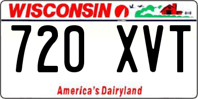 WI license plate 720XVT