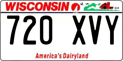 WI license plate 720XVY