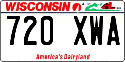 WI license plate 720XWA