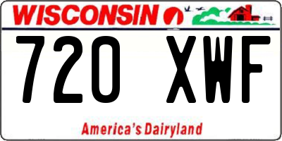 WI license plate 720XWF