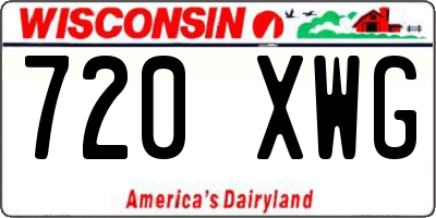 WI license plate 720XWG