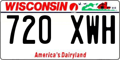 WI license plate 720XWH