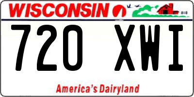 WI license plate 720XWI