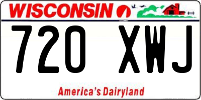 WI license plate 720XWJ