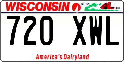 WI license plate 720XWL