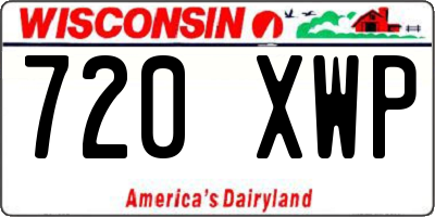 WI license plate 720XWP