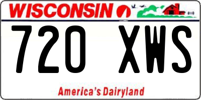 WI license plate 720XWS