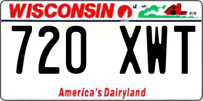 WI license plate 720XWT