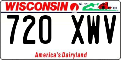 WI license plate 720XWV