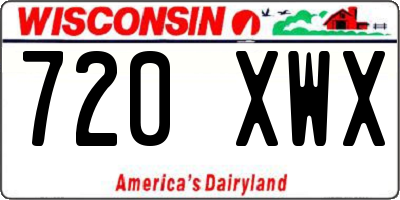 WI license plate 720XWX