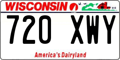 WI license plate 720XWY