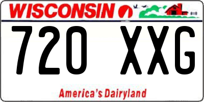 WI license plate 720XXG