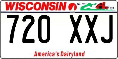 WI license plate 720XXJ