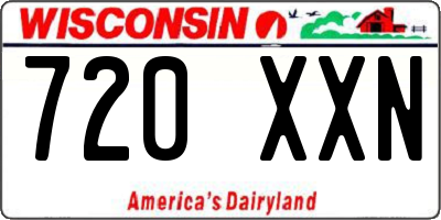 WI license plate 720XXN