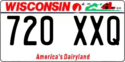 WI license plate 720XXQ