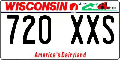 WI license plate 720XXS