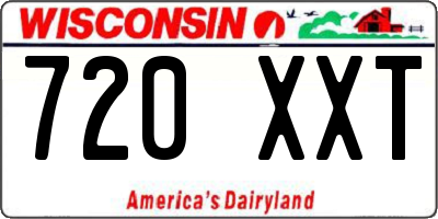 WI license plate 720XXT
