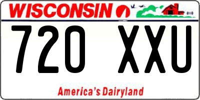 WI license plate 720XXU