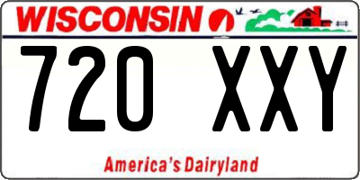 WI license plate 720XXY