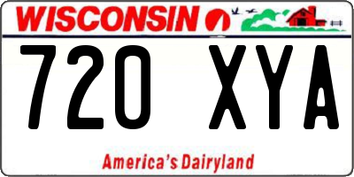 WI license plate 720XYA