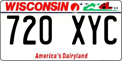 WI license plate 720XYC