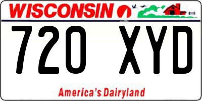 WI license plate 720XYD