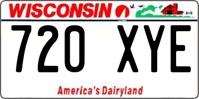 WI license plate 720XYE