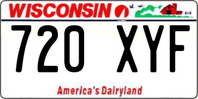 WI license plate 720XYF