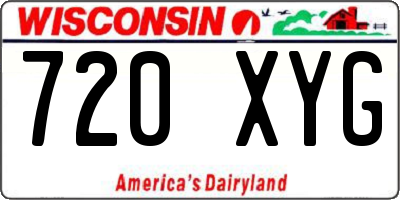 WI license plate 720XYG
