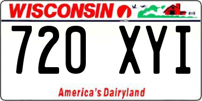 WI license plate 720XYI