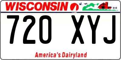 WI license plate 720XYJ
