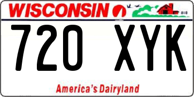 WI license plate 720XYK