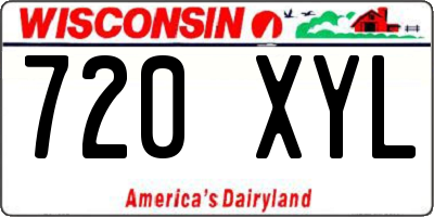 WI license plate 720XYL