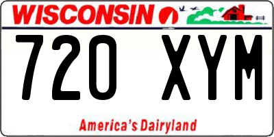 WI license plate 720XYM