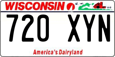 WI license plate 720XYN