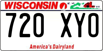 WI license plate 720XYO