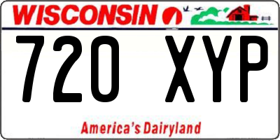 WI license plate 720XYP