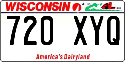 WI license plate 720XYQ
