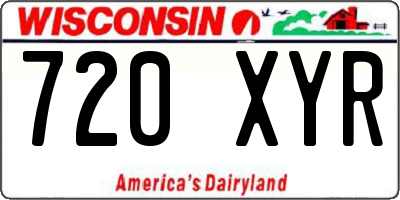 WI license plate 720XYR
