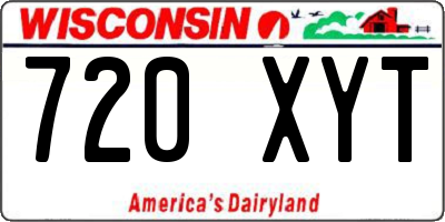 WI license plate 720XYT