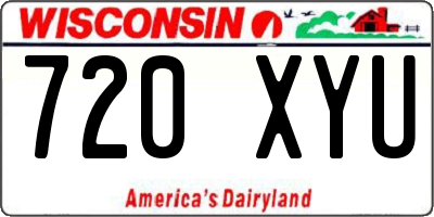 WI license plate 720XYU
