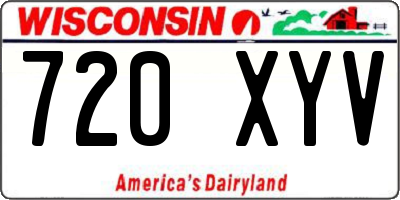 WI license plate 720XYV