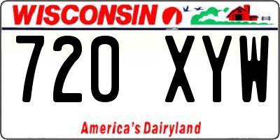 WI license plate 720XYW