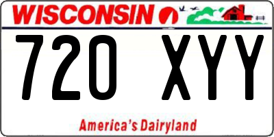 WI license plate 720XYY