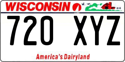 WI license plate 720XYZ