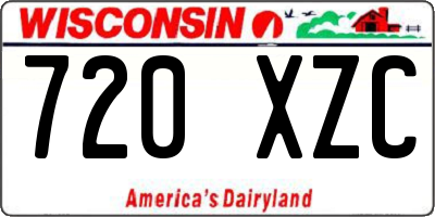 WI license plate 720XZC